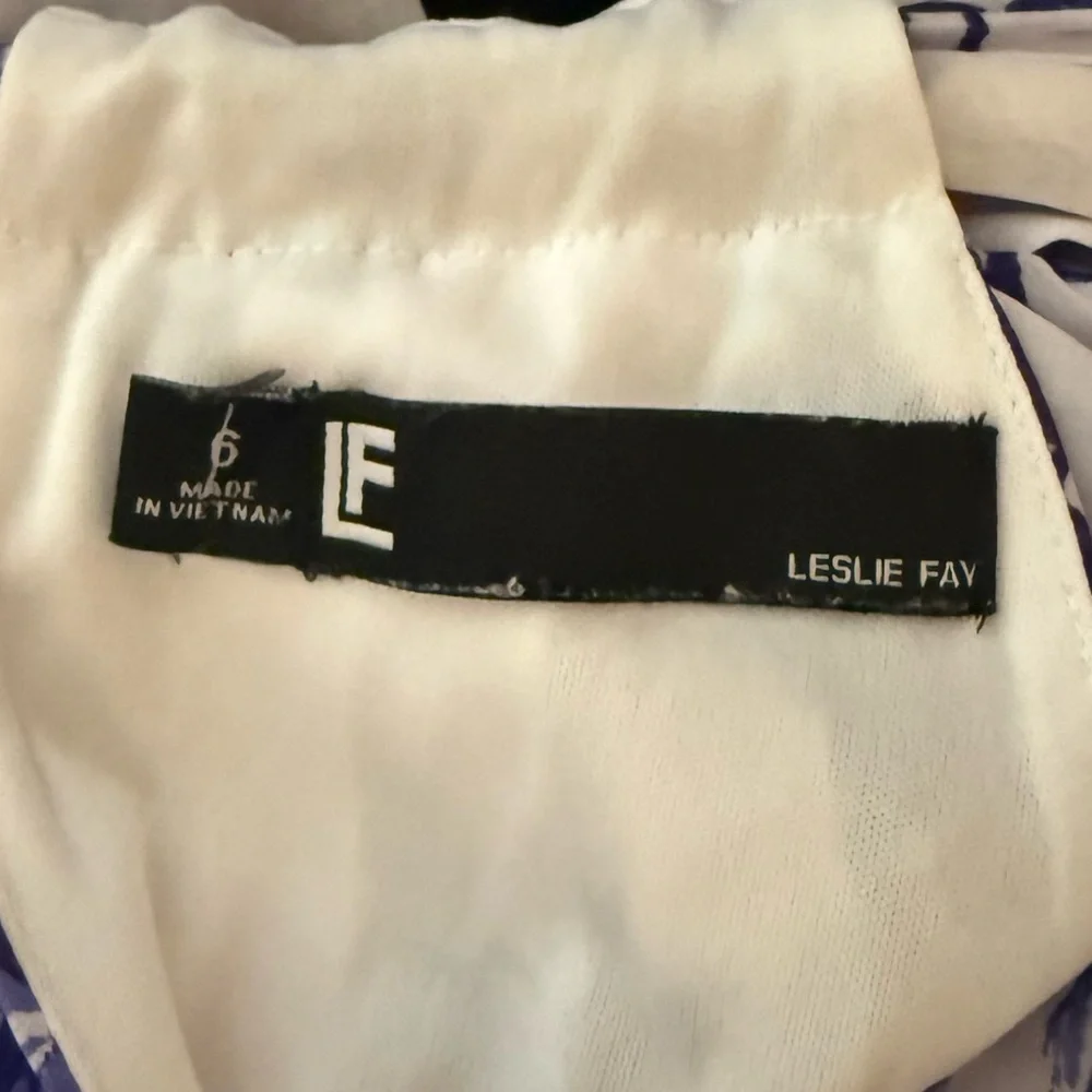 Leslie Fay Blue Floral Maxi Dress size 6 - Picture 4 of 5